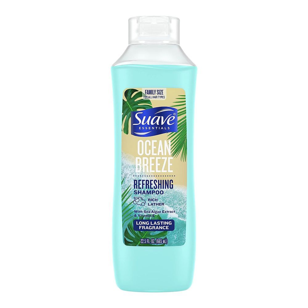 Suave Essentials Ocean Breeze Refreshing Shampoo, For All Hair Types, 665ml