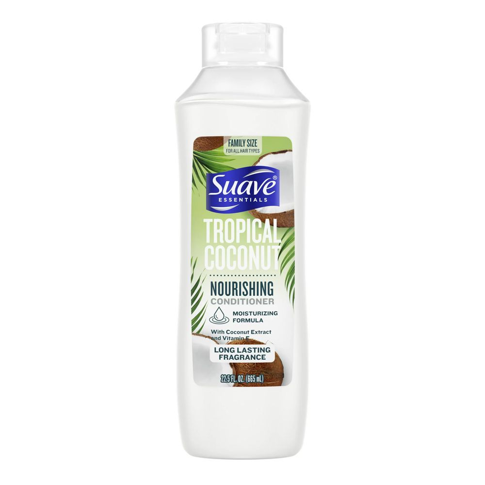 Suave Essentials Tropical Coconut Nourishing Conditioner, For All Hair Types, 665ml