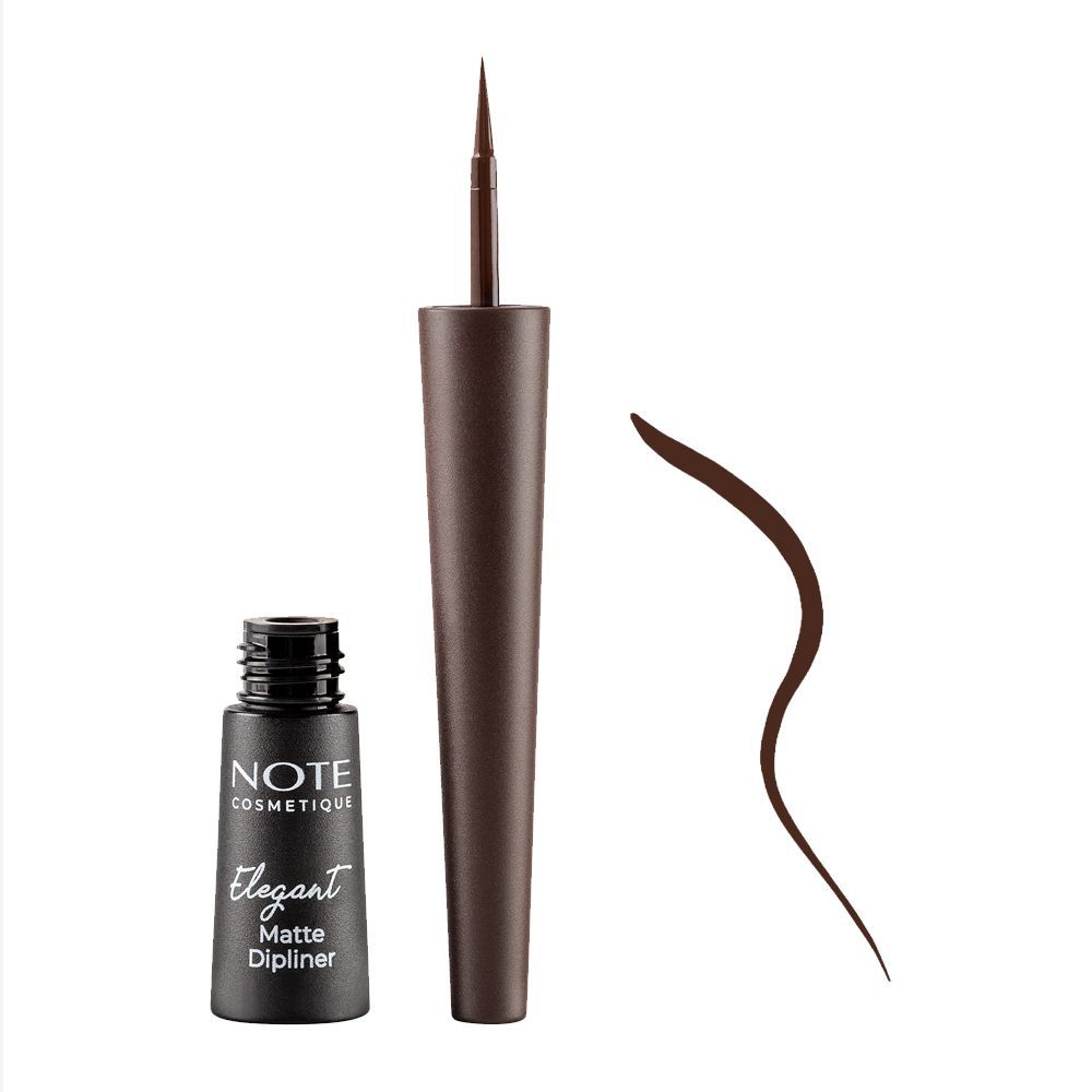 J. Note Cosmetique Elegant Matte Dip Eye Liner, Waterproof, 02, Coffee Brown