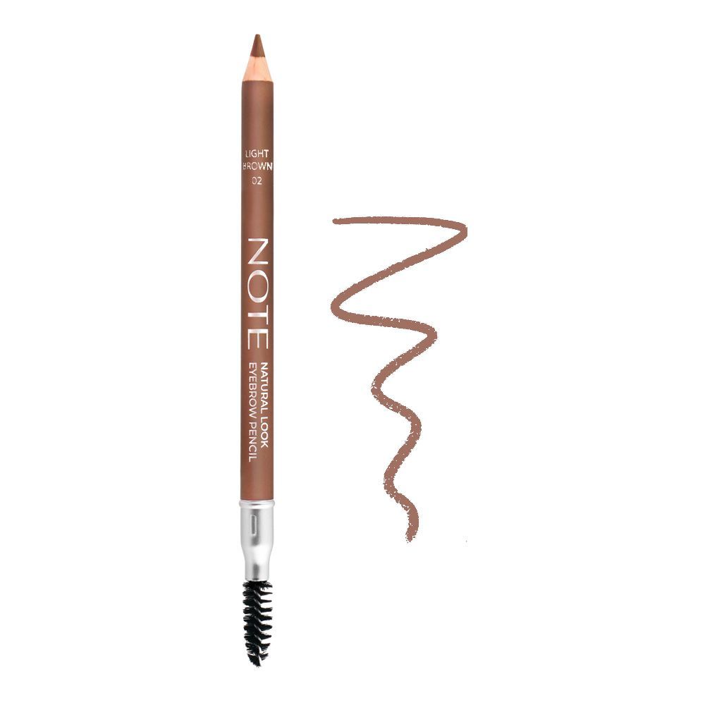 J. Note Natural Look Eyebrow Pencil, 02, Light Brown