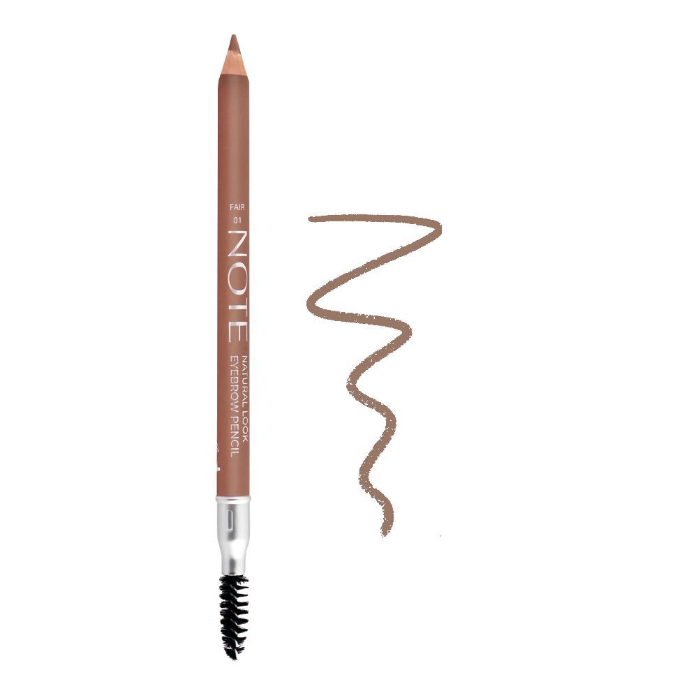 J. Note Natural Look Eyebrow Pencil, 01, Fair