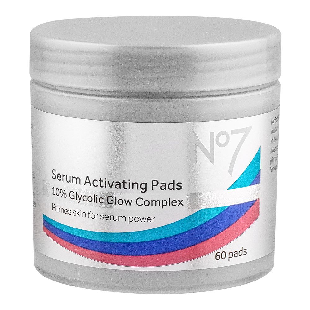 Boots No. 7 Serum Activating Pads, 10% Glycolic Glow Complex, 60-Pack