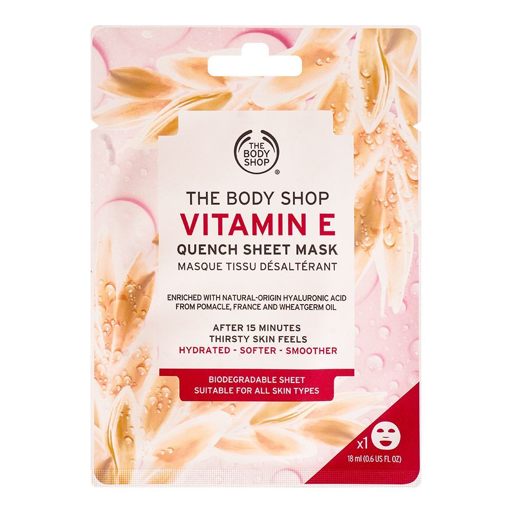 The Body Shop Vitamin-E Quench Sheet Mask, For All Skin Types, 18ml