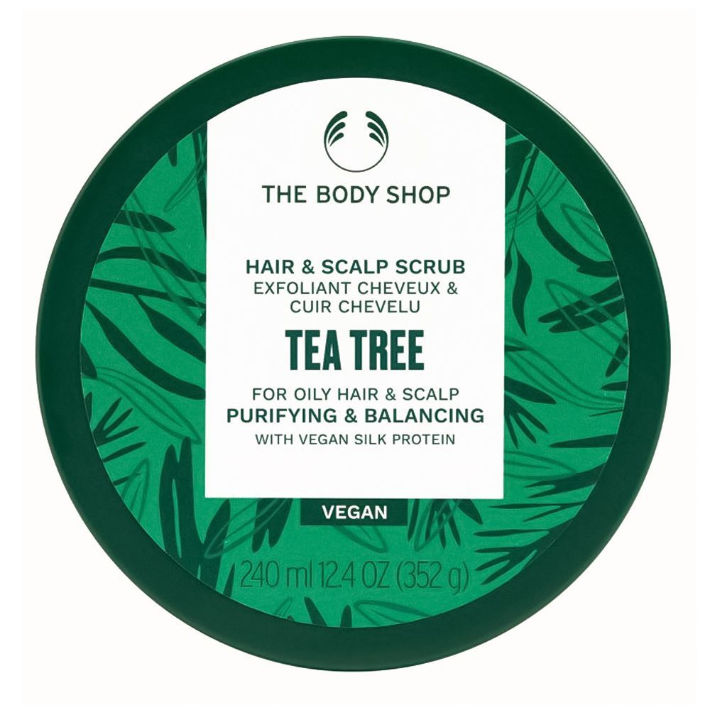 The Body Shop Tea Tree Vegan Hair & Scalp Scrub, For Oily Hair & Scalp, 240ml