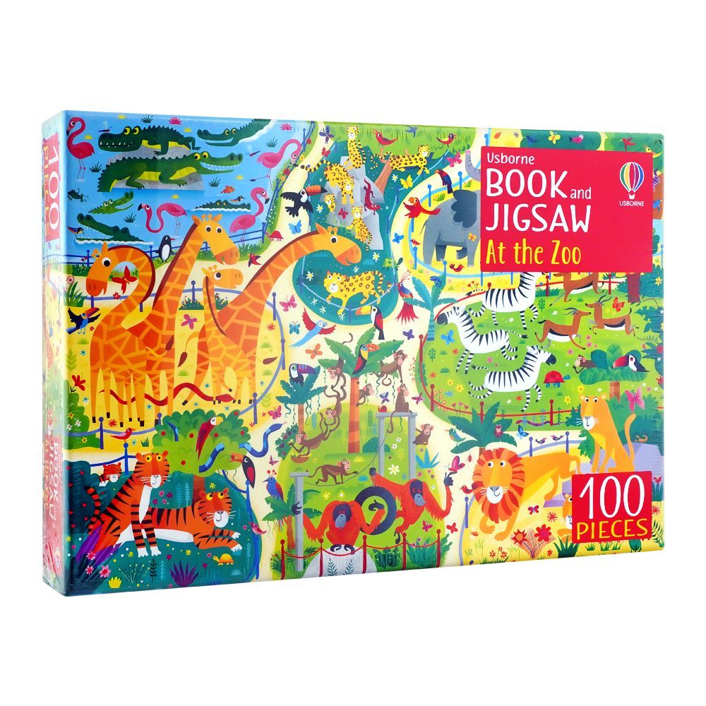 Usborne: Book & Jigsaw At The Zoo