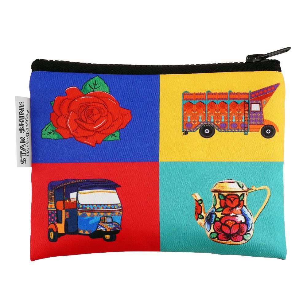 Star Shine Truck Art, Rickshaw/Truck Zipper Pouch, ZP18