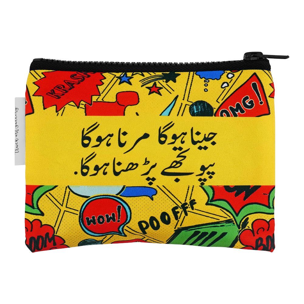 Star Shine Truck Art, Jeena Huga Marna Huga Zipper Pouch, ZP19