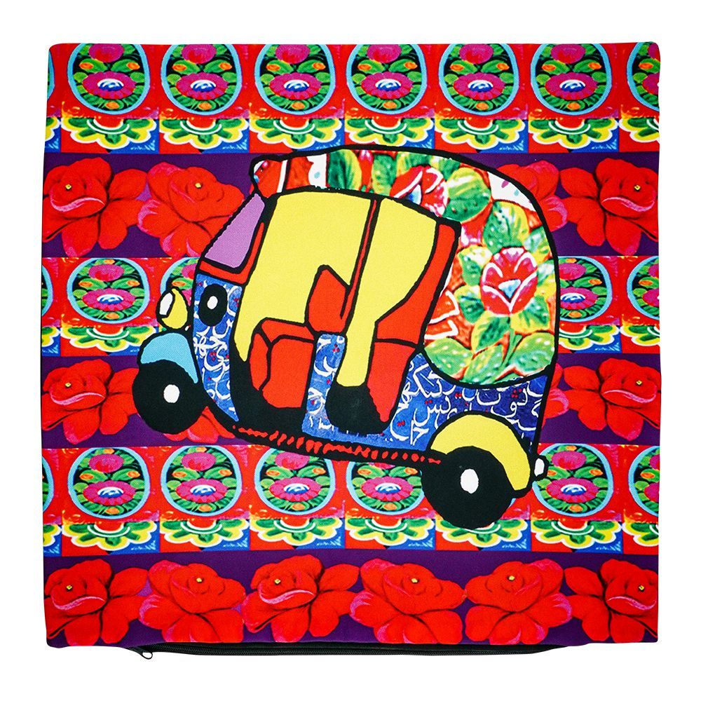Star Shine Truck Art, Rickshaw Cushion Cover Without Filling, CCO002