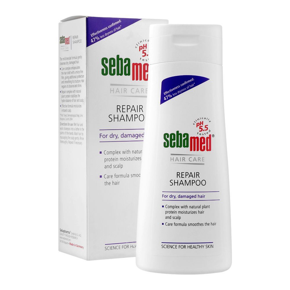 Seba Med Hair Care Repair Shampoo, For Dry & Damaged Hair, 200ml