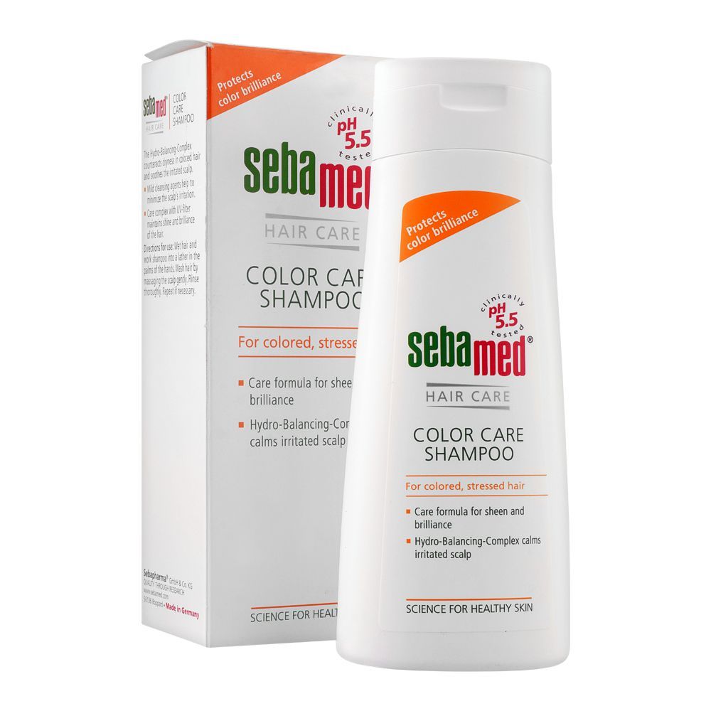 Seba Med Hair Care Color Care Shampoo, For Colored & Stressed Hair, 200ml