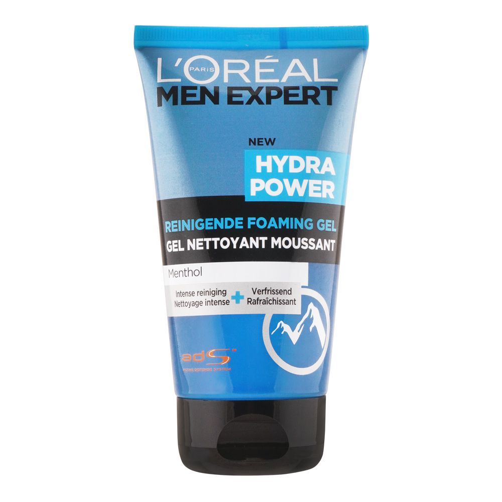 L'Oreal Paris Men Expert Hydra Power Menthol Reinigende Foaming Gel Face Wash, 150ml