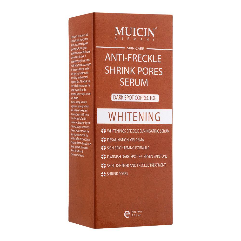 Muicin Whitening Anti-Freckle Shrink Pores Dark Spot Corrector Serum, For All Skin Types,30ml