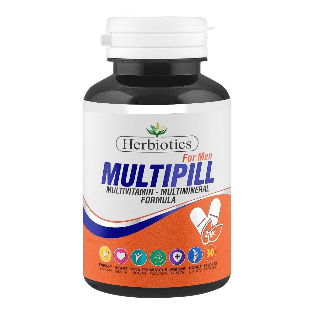Herbiotics Multipill For Men, Dietary Supplement, 30-Pack