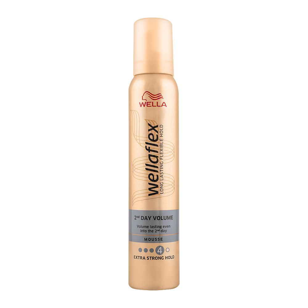 Wella Wellaflex 2nd Day Volume 4 Hair Mousse, Extra Strong Hold, 250ml