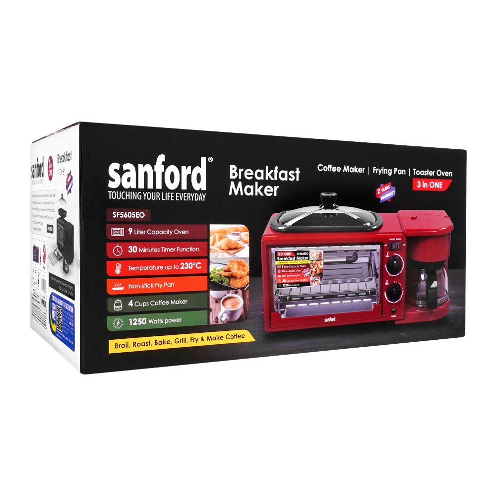 Sanford 3-In-1 Breakfast Maker, 1250W, SF-5605EO