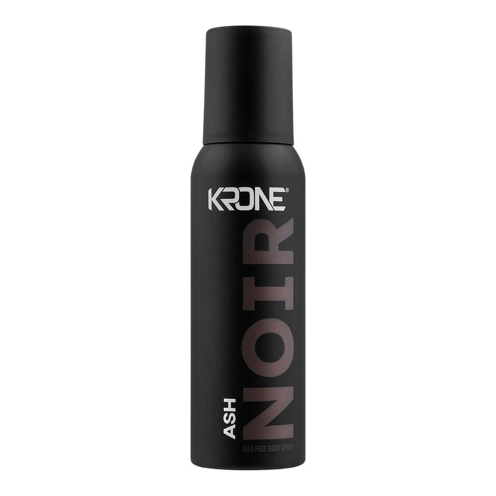 Krone Noir Ash Gas-Free Body Spray, For Men & Women, 120ml