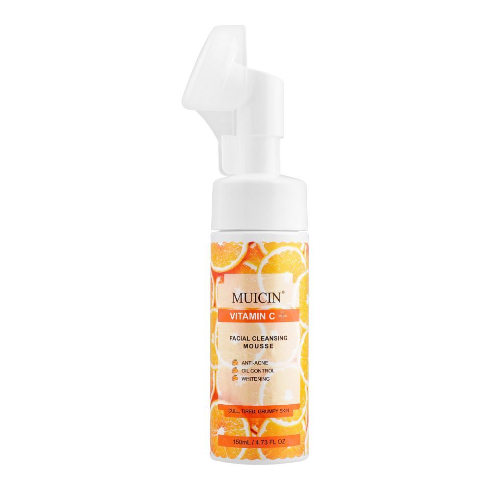 Muicin Hydrating Vitamin C Gel Foaming Bubble Cleanser, For Dull Tired & Grumpy Skin, 150ml