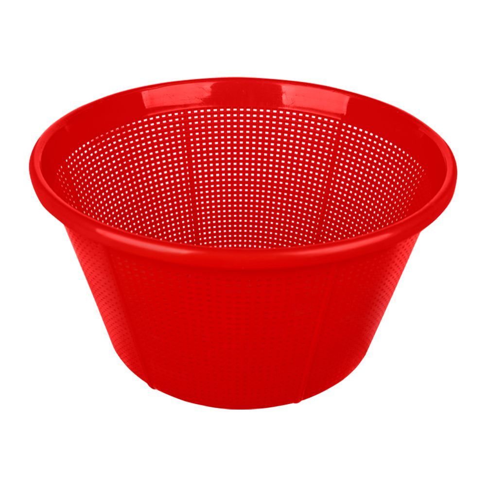 Lion Star Plastic Round Basket, 24.4cm (H) x 16cm (W) x 13cm (D), Red, BW-3