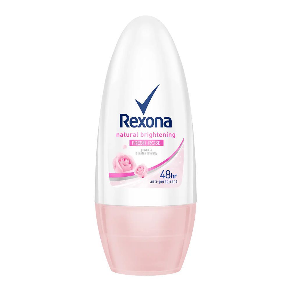 Rexona Natural Brightening Fresh Rose Anti-Perspirant Roll On, For Women, 50ml