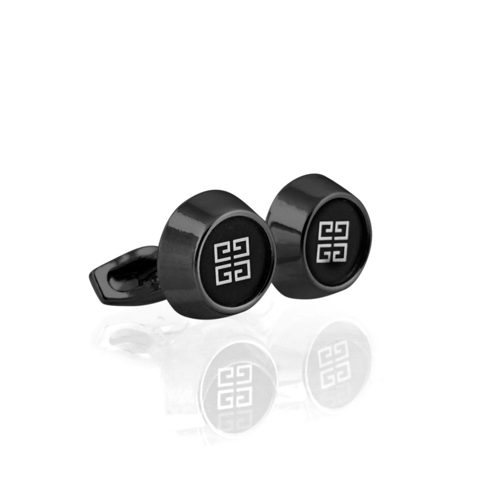 GVN Cufflinks For Men, Black, C-27