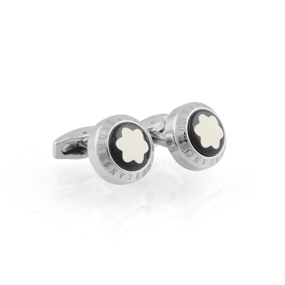 M-B Cufflinks For Men, Silver, C-36