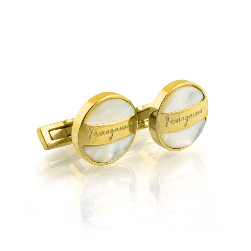 FGO Cufflinks For Men, Golden, CB-2