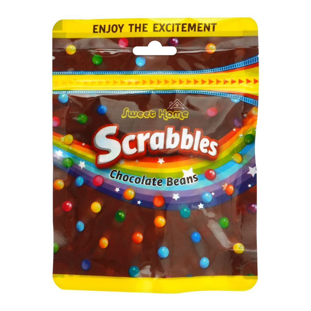 Sweet Home Scrabbles Chocolate Beans Pouch, 165g