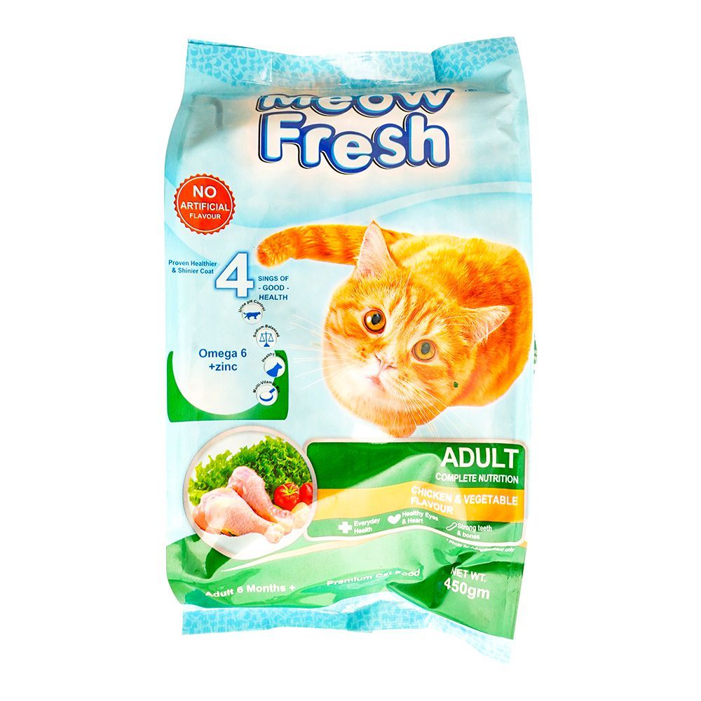 Meow Fresh Adult 6 Months+ Chicken & Vegetable, 450g