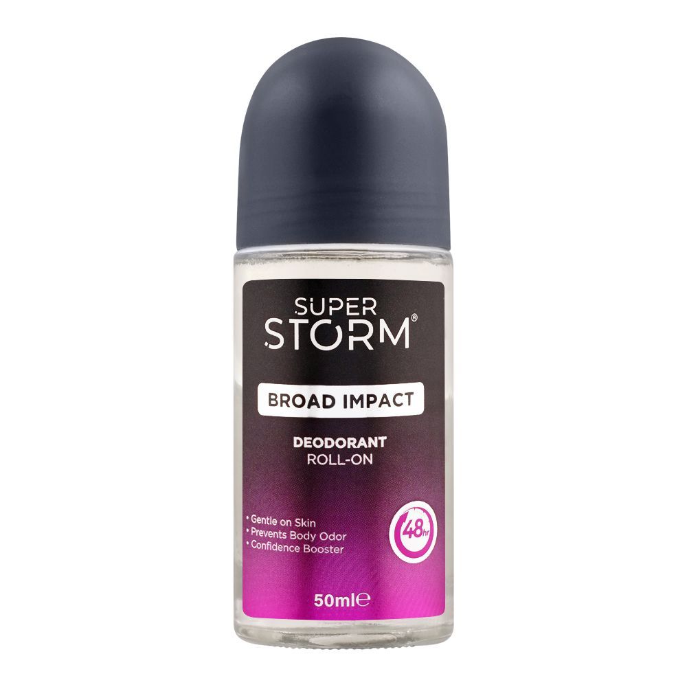 Super Storm Broad Impact 48H Deodorant Roll-On, 50ml