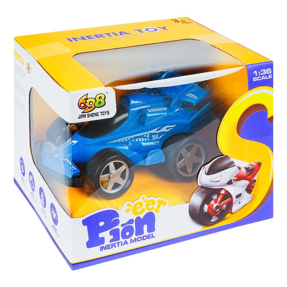 Rabia Toys Pioneer Inertia Toy Car, Blue, 1:36 Scale