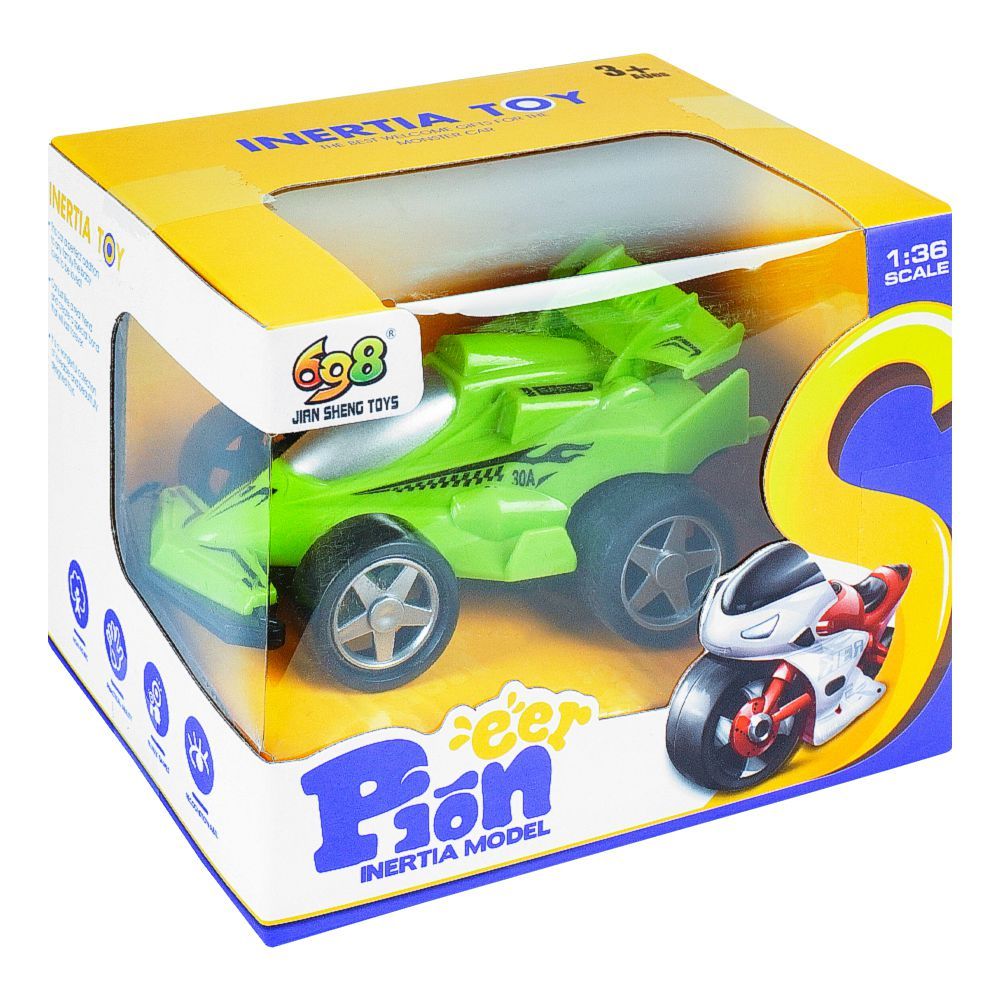 Rabia Toys Pioneer Inertia Toy Car, Green, 1:36 Scale