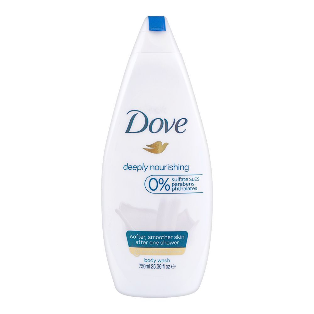 Dove Deeply Nourishing 0% Sulfate SLES Body Wash, 750ml