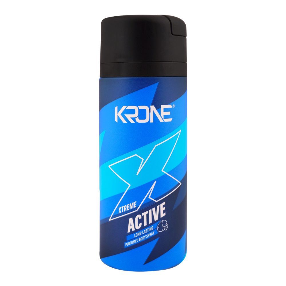Krone Xtreme Active Long Lasting Body Spray, For Men, 150ml