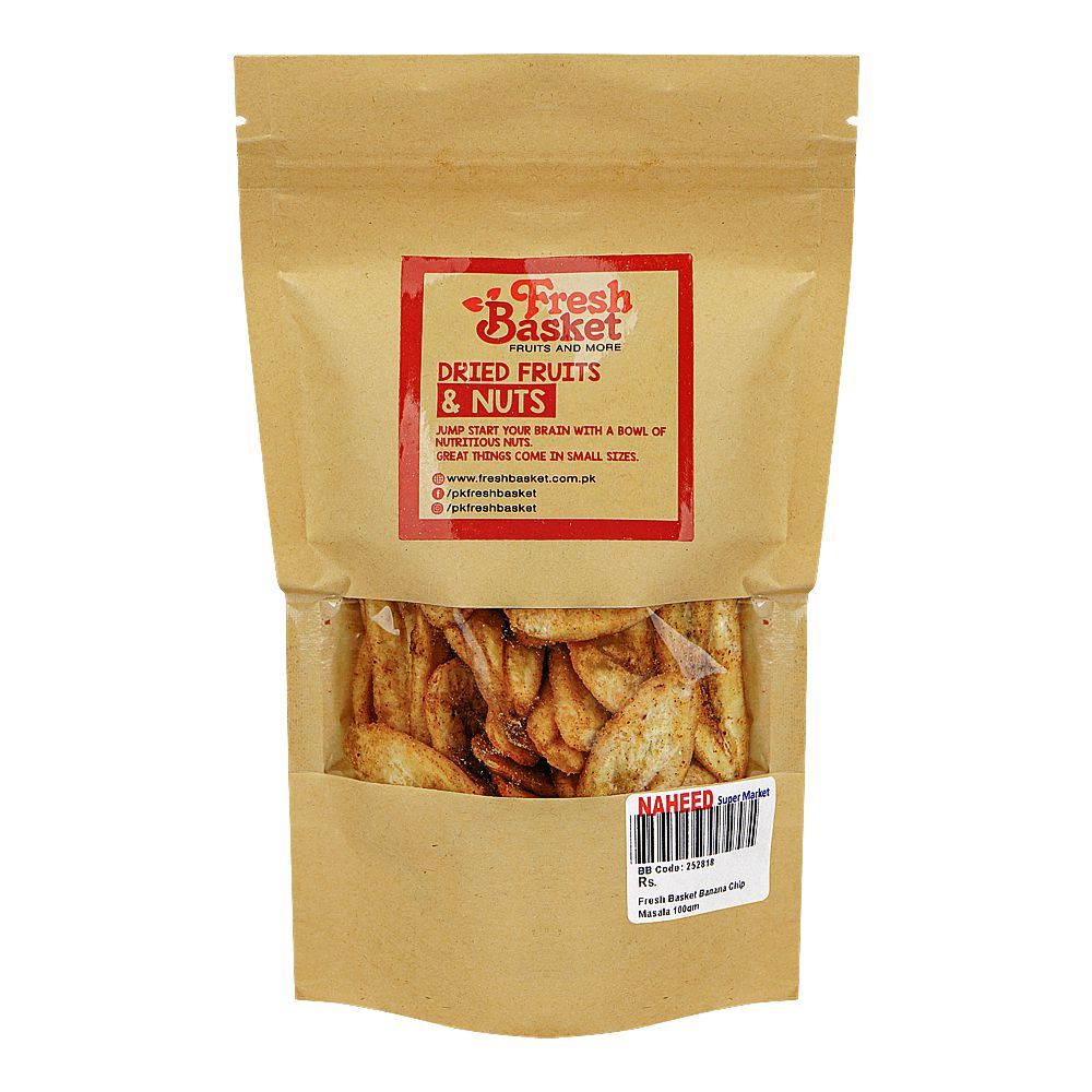 Fresh Basket Masala Banana Chips, 100g