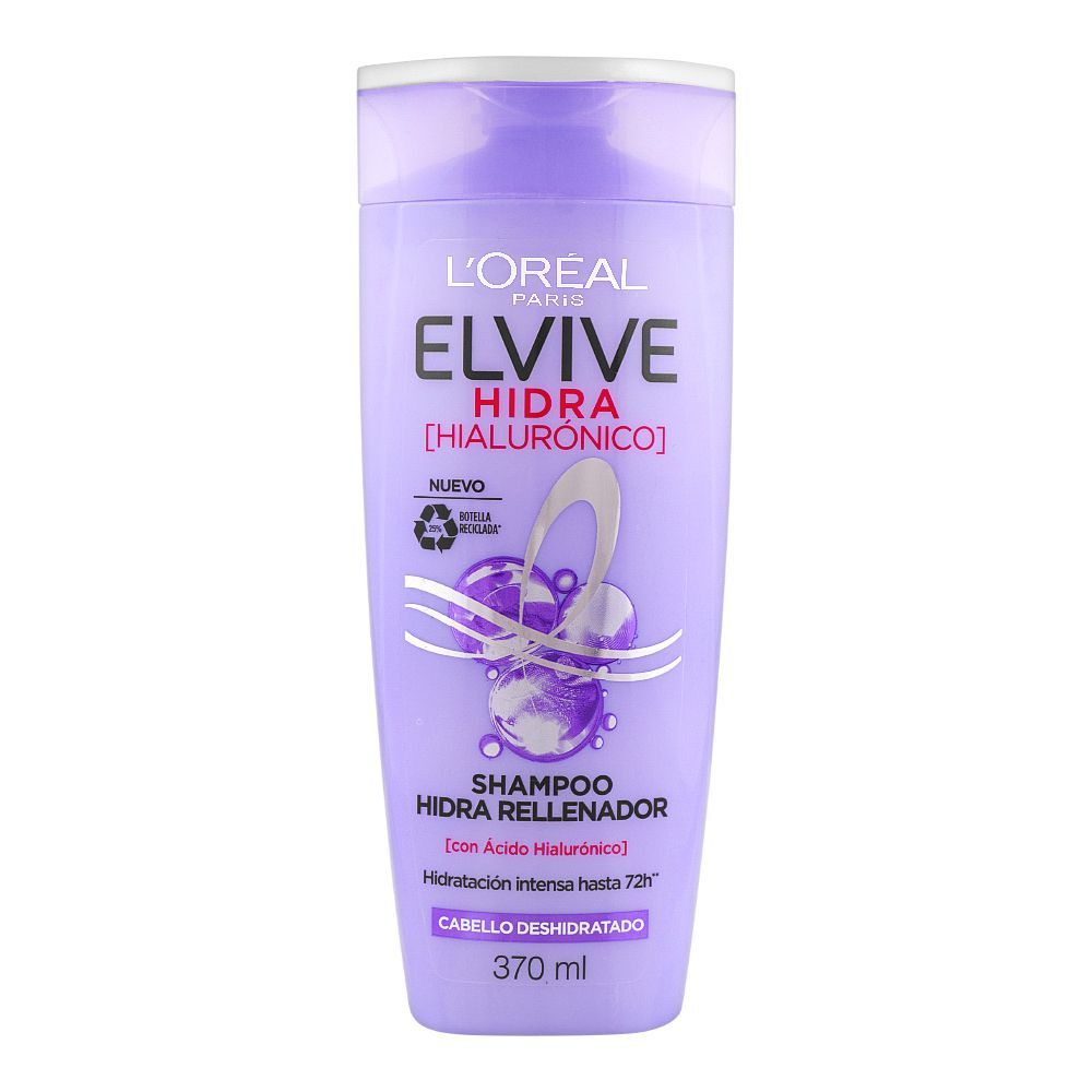 L'Oreal Paris Elvive Hidra Hyaluronic Hydra Filler Shampoo, For Dull & Dehydrated Hair, 370ml