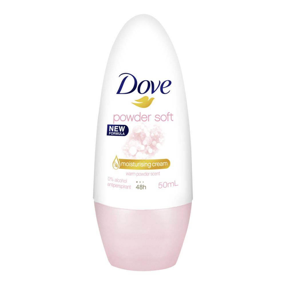 Dove Powder Soft Warm Powder Scent Moisturising Cream Anti-Perspirant Roll On, For Women, 50ml