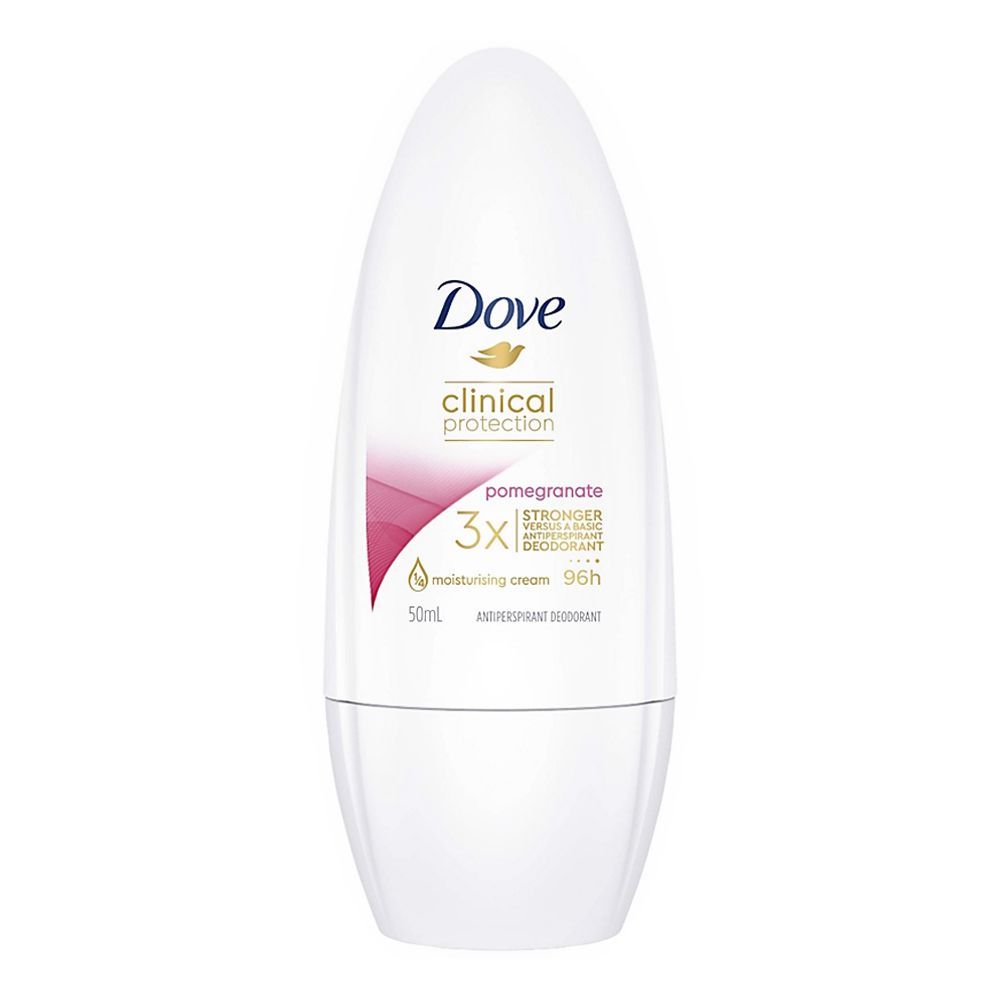 Dove Clinical Protection Pomegranate 3x Moisturising Cream Anti-Perspirant Roll On, For Women, 50ml