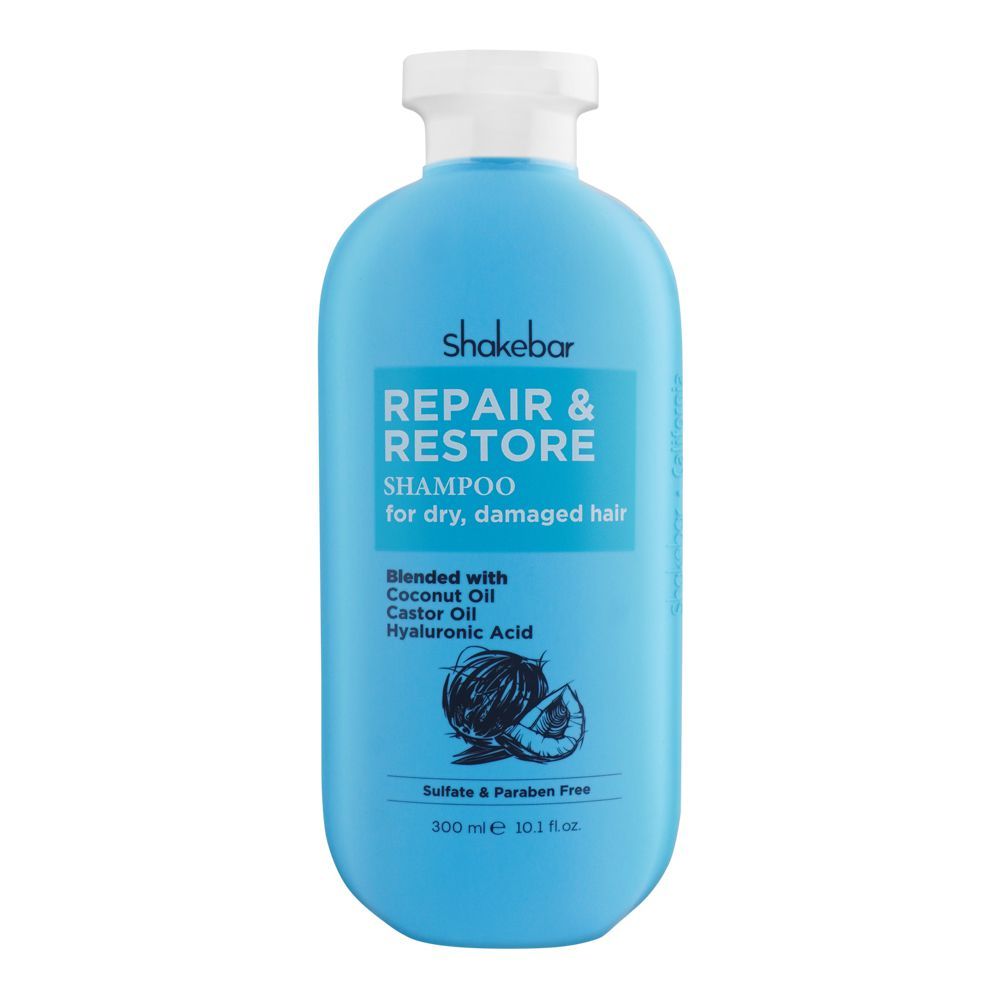 Shakebar Repair & Restore Sulfate & Paraben Free Shampoo, For Dry & Damaged Hair, 300ml