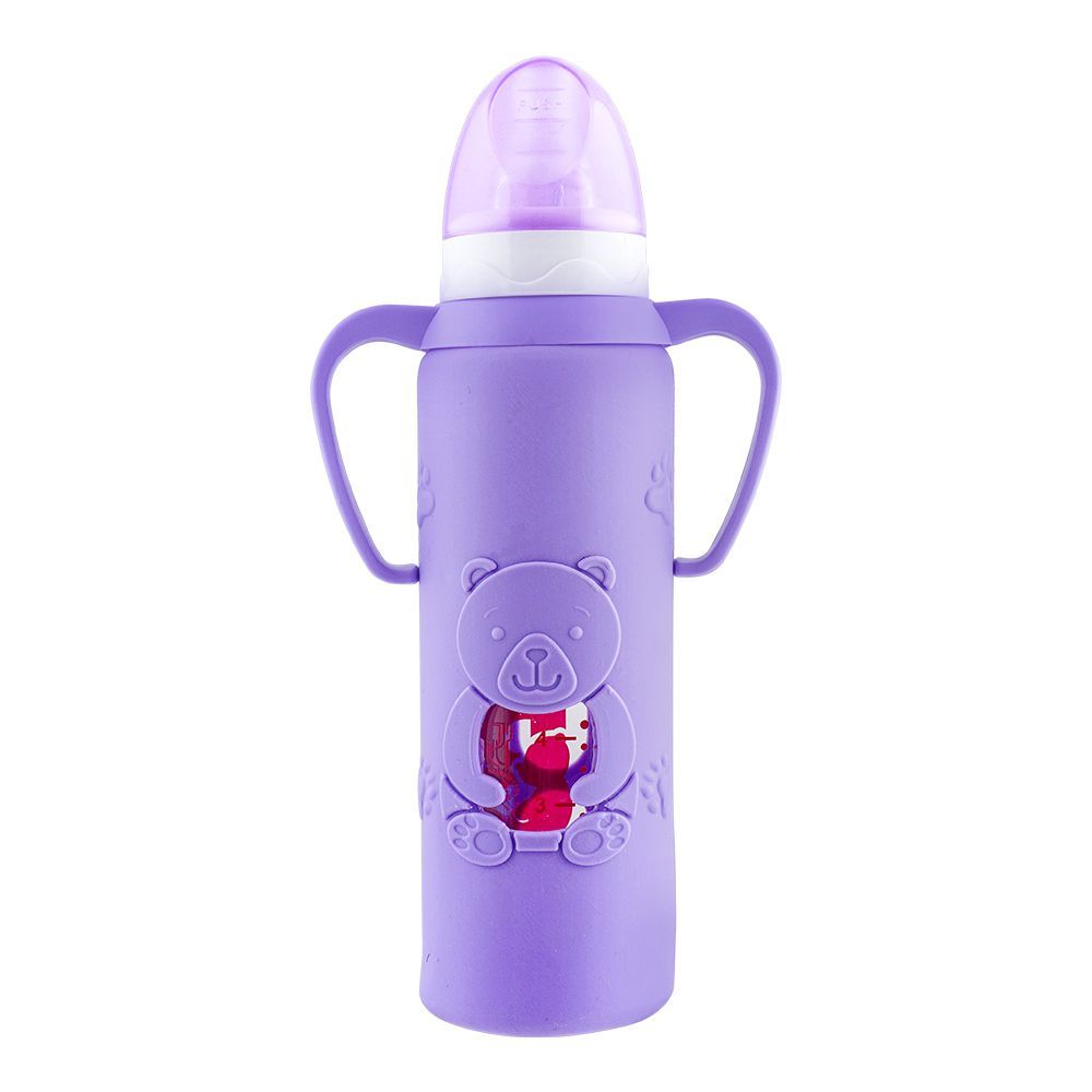 Yes Glass Bottle 240ml, Purple, AZ-7195