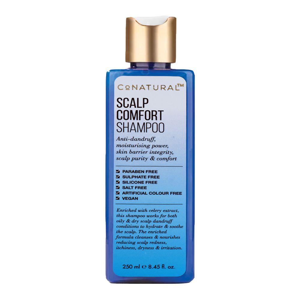 CoNatural Scalp Comfort Anti-Dandruff Shampoo, For Dryness & Irritation, 250ml