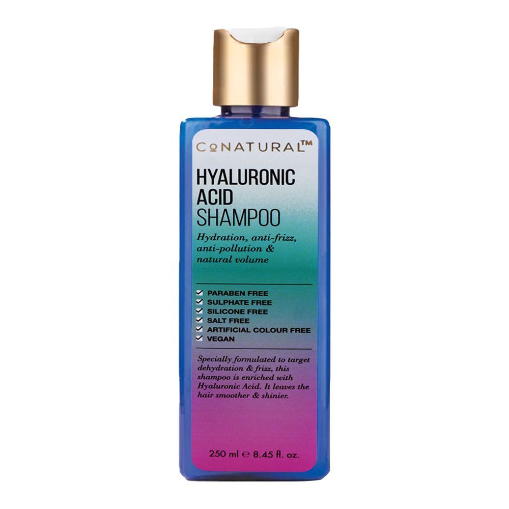 CoNatural Hyaluronic Acid Shampoo, For Hydration, Anti-Frizz, Anti-Pollution & Natural Volume, 250ml