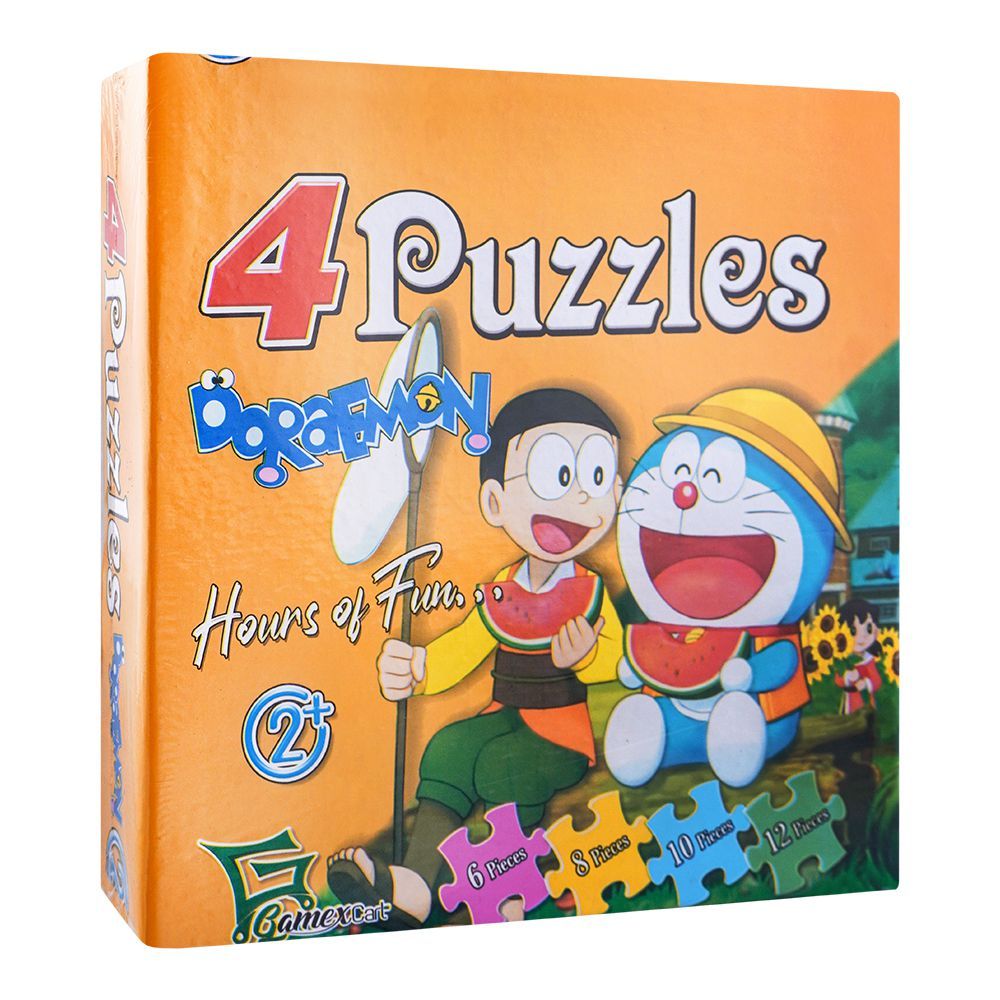 Gamex Cart 4 Puzzles Doraemon, For 2+ Years, 414-8515