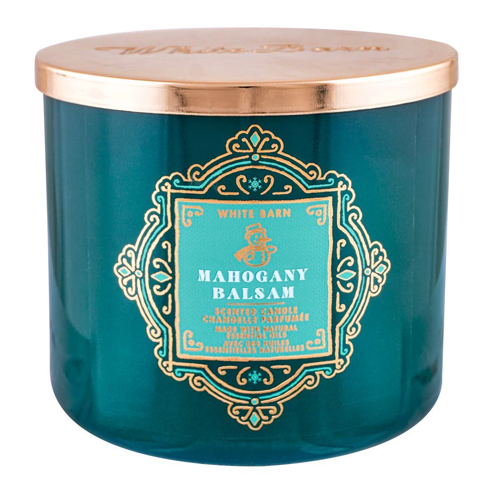 Bath & Body Works White Barn Mahogany Balsam Scented Candle, 411g