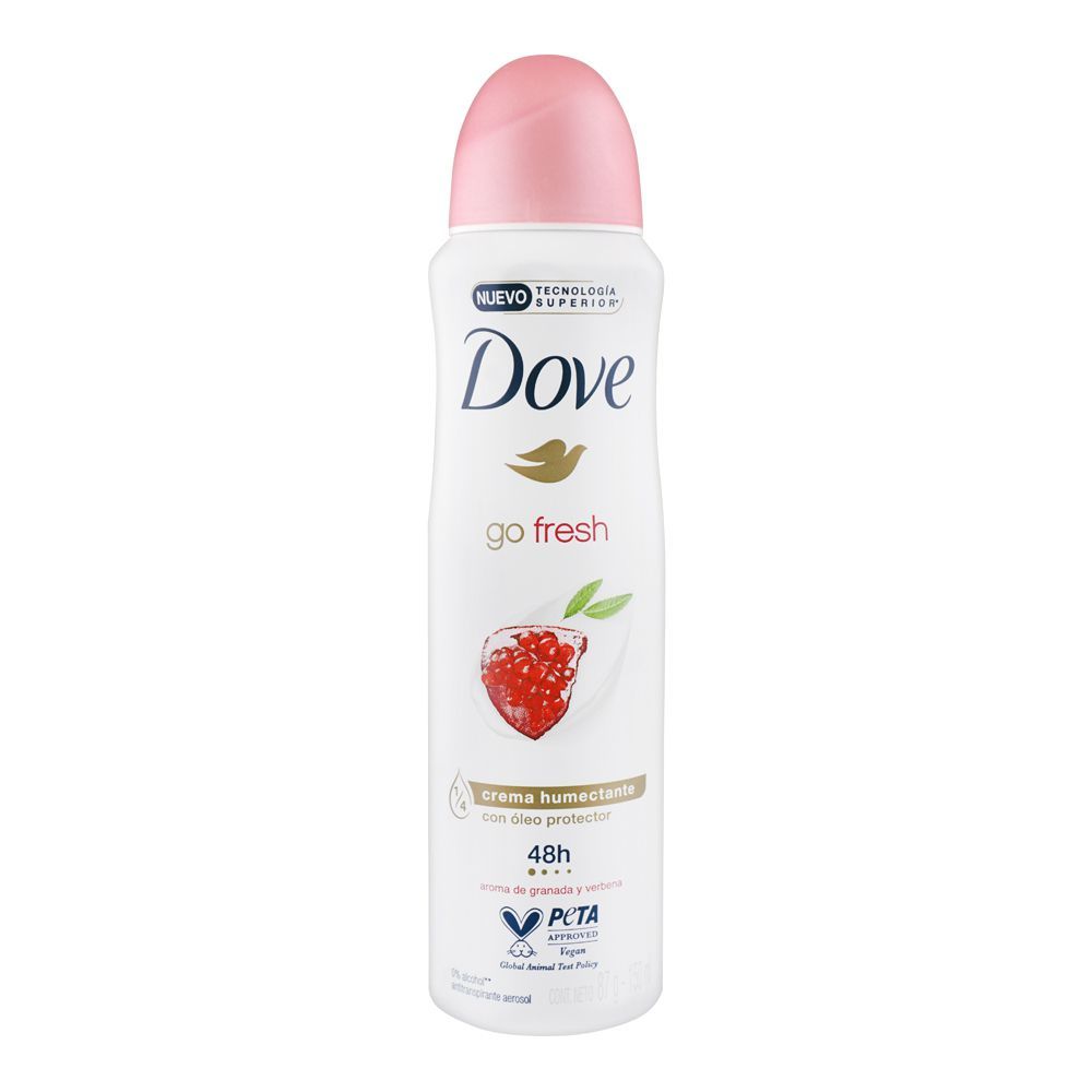 Dove Go Fresh Pomegranate & Verbena Anti-Transparent Deodorant Spray, For Women, 150ml