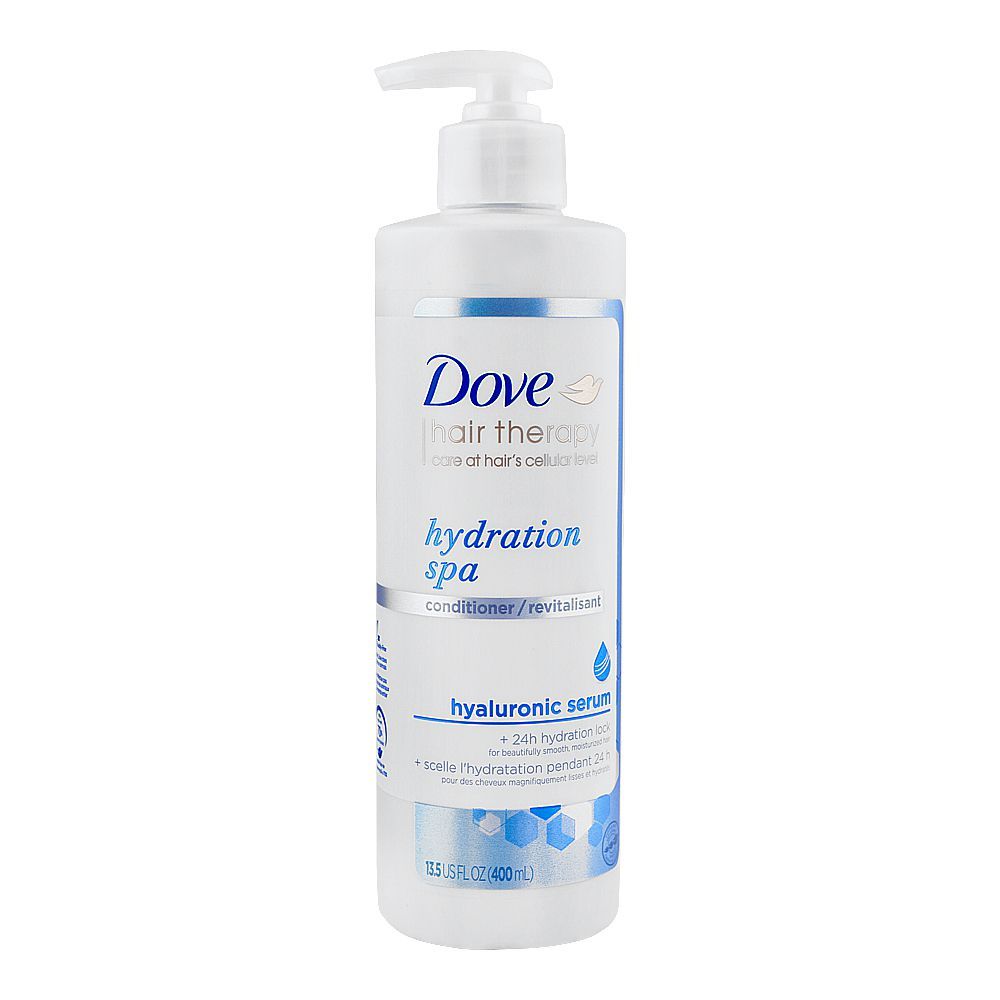 Dove Hair Therapy Hydration Spa Hyaluronic Acid Conditioner, For Beautifully Smooth & Moisture Hair, 400ml