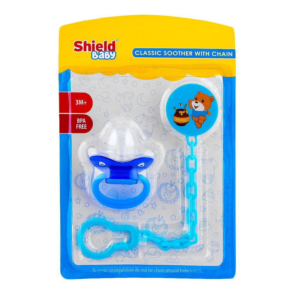 Shield Classic Soother With Chain, 3 Months+