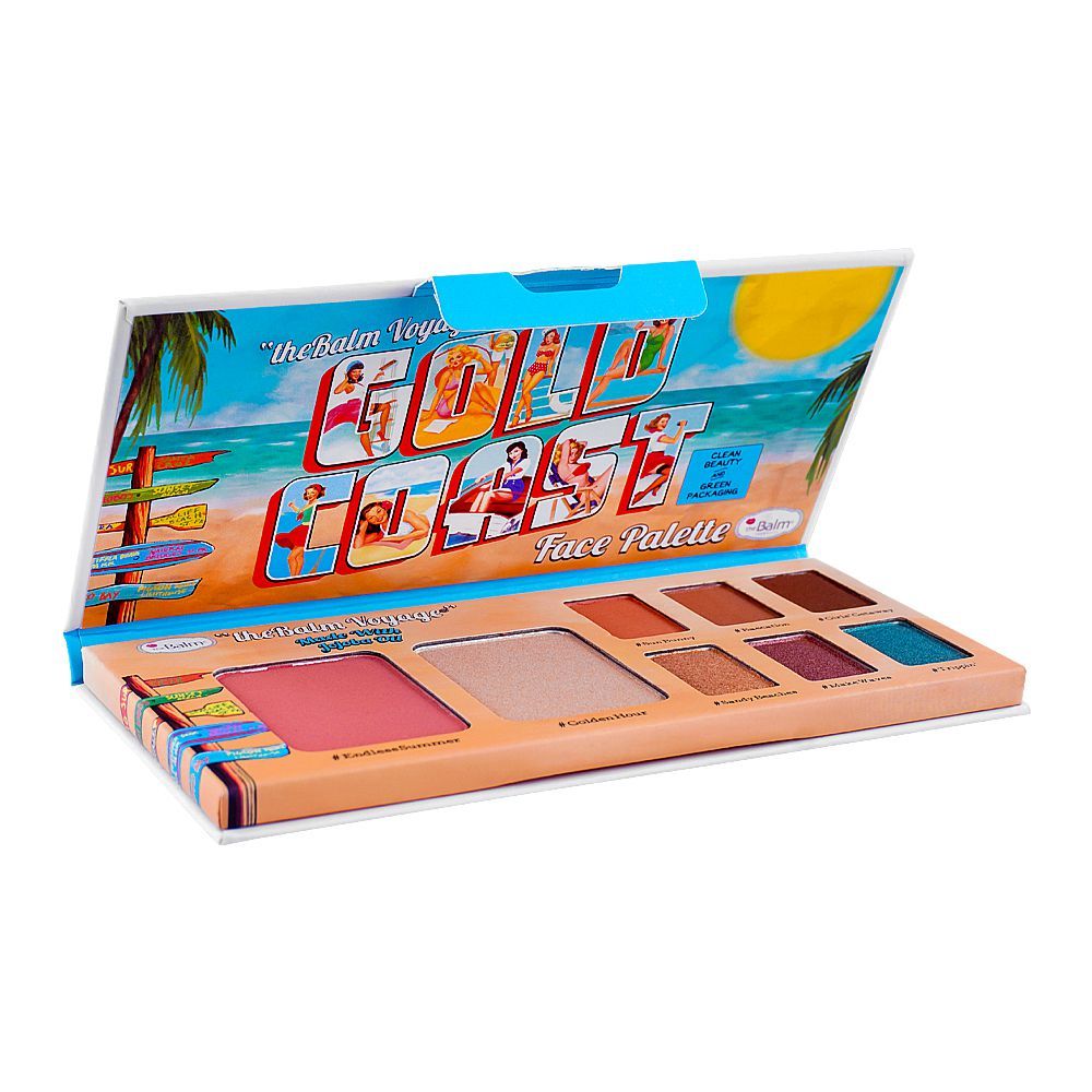 The Balm Cosmetics Voyage Gold Coast Face Palette, 10g