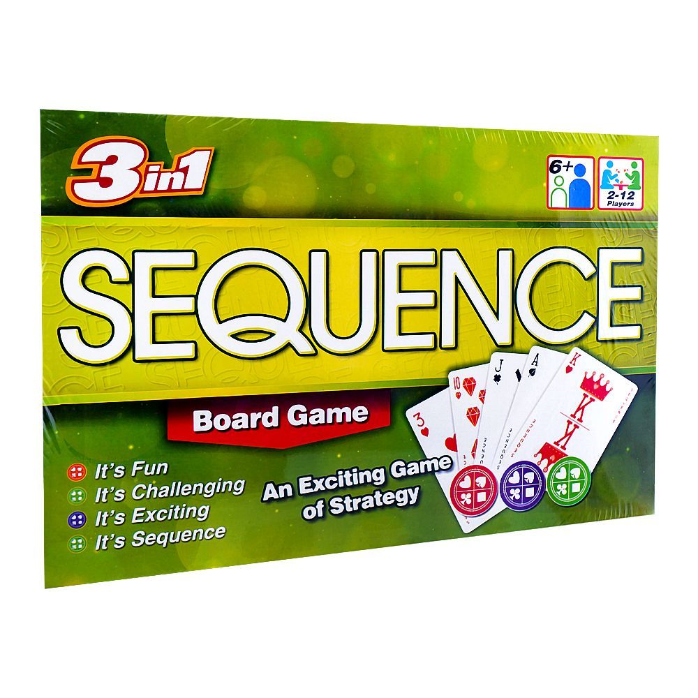 Game Box Sequence 3-In-1 Board Game, For 6+ Years, 435-7404