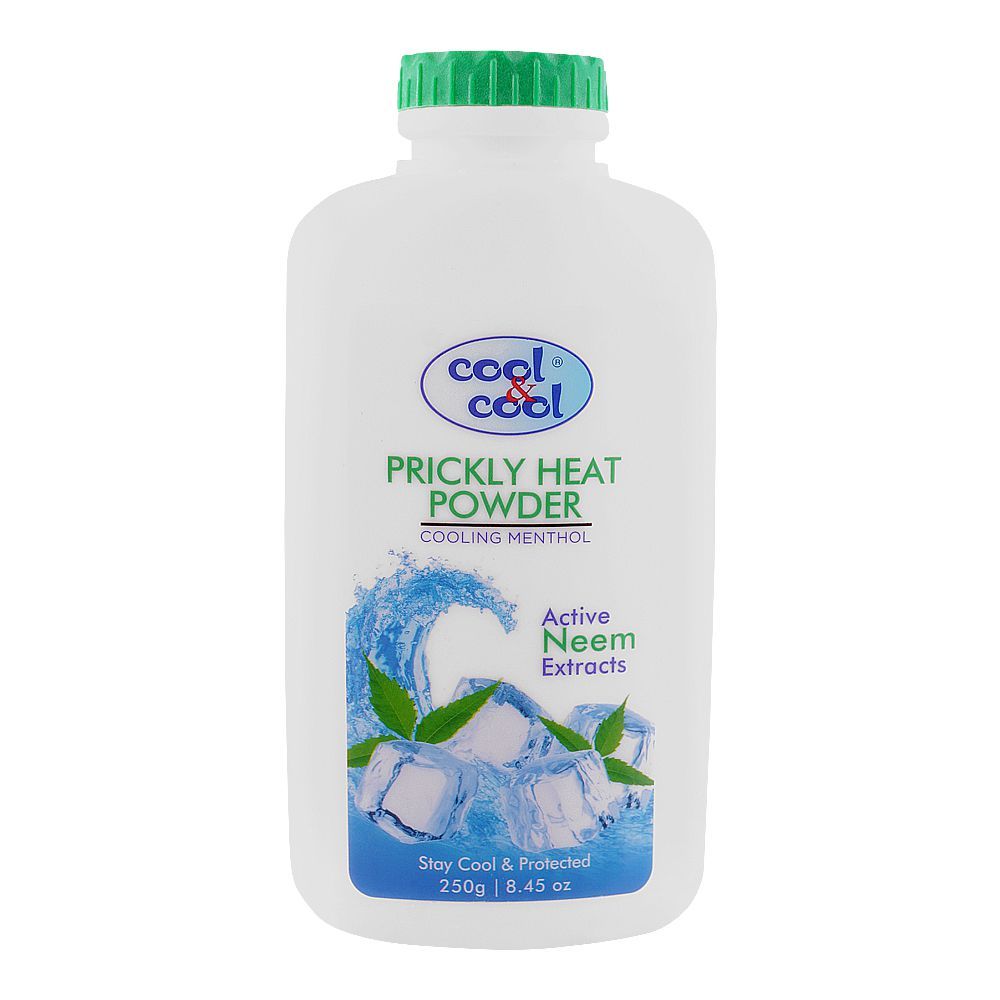 Cool & Cool Cooling Menthol Active Neem Extract Prickly Heat Powder, 250g