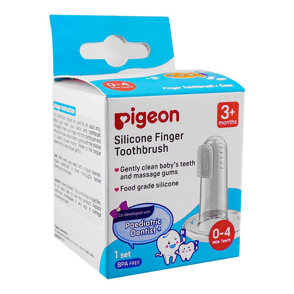 Pigeon Silicone Finger Toothbrush Set, For 3+ Months, K79591